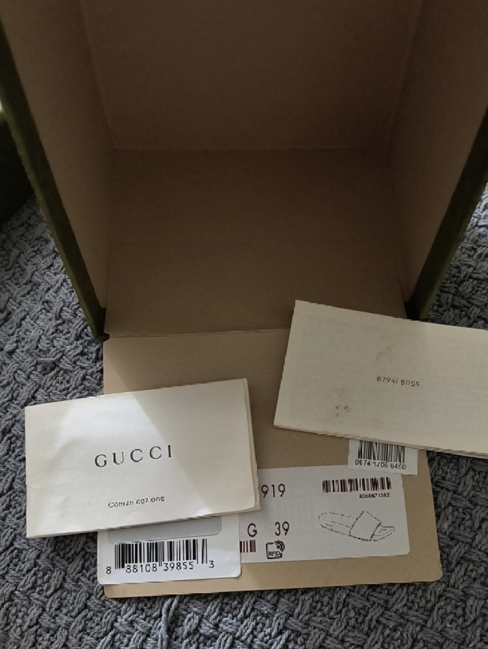 Gucci Black Slides with Pink Floral Canvas Strap - Picture 4 of 5